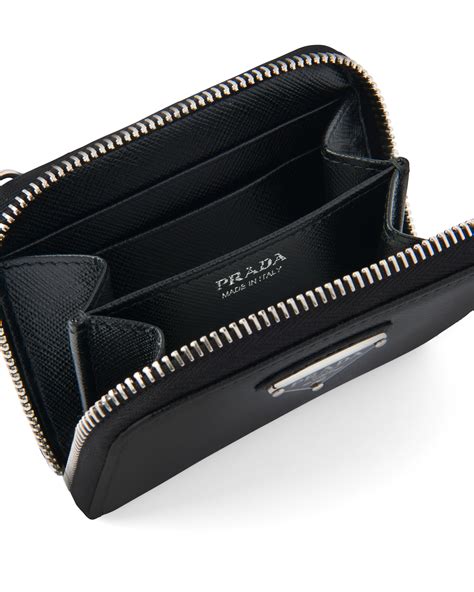 prada saffiano portacarte|Black Saffiano Leather Card Holder .